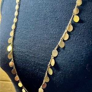 J. Crew Chic Gold Disc Necklace